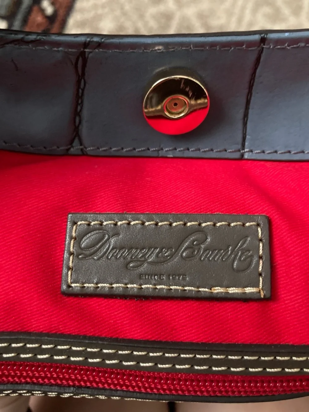 [Dooney & Bourke] Dennison Cooper Hobo Blue Croc Shoulder Bag